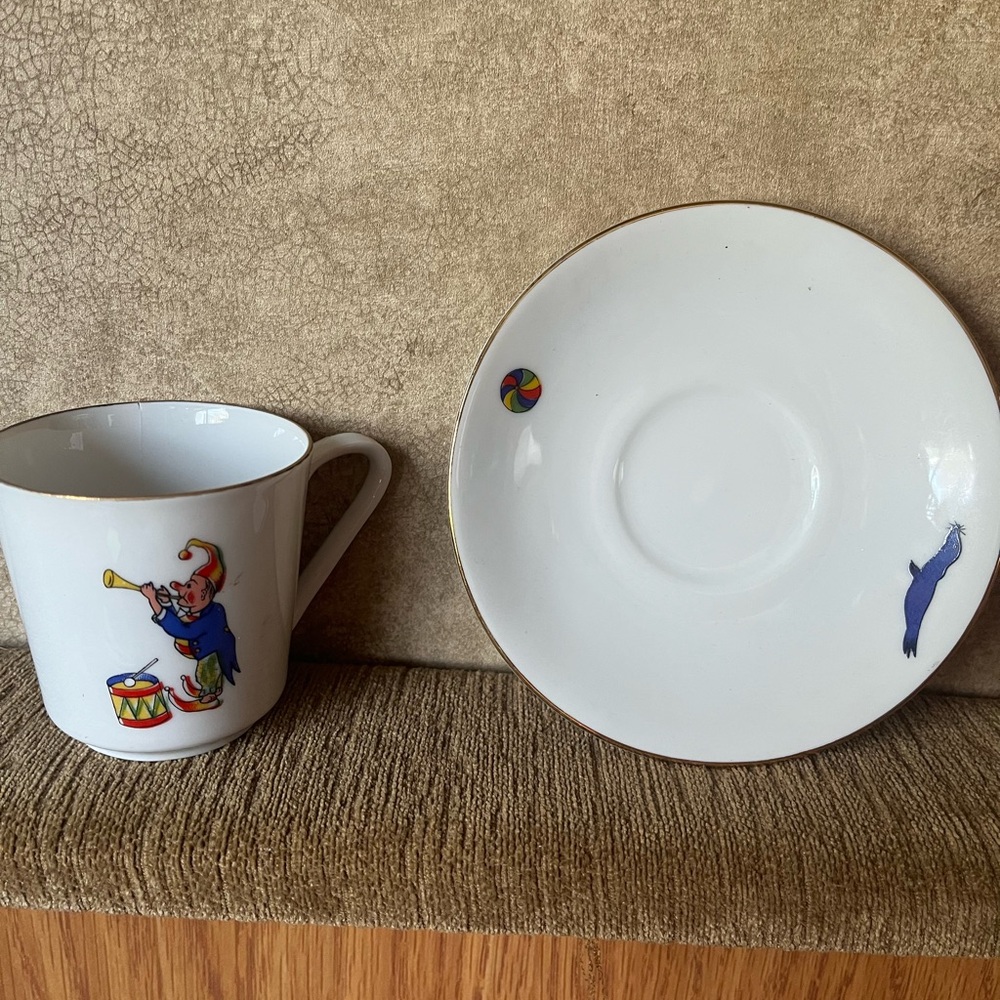 Beautiful Vintage Jester Winterling Porcelain Tea Cup and Saucer